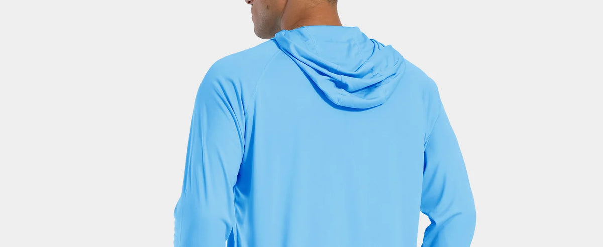 Men's UPF 50+ Sun Protection Hoodie Shirt Long Sleeve Quick Dry/Fishing Shirt Lightweight Outdoor Hiking Workout T-Shirt