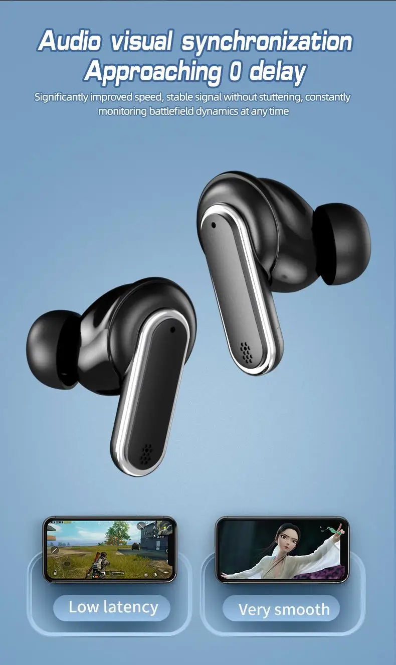 New Wireless Bluetooth earphones with multifunctional digital display screen/support earphone high aesthetic value earphone