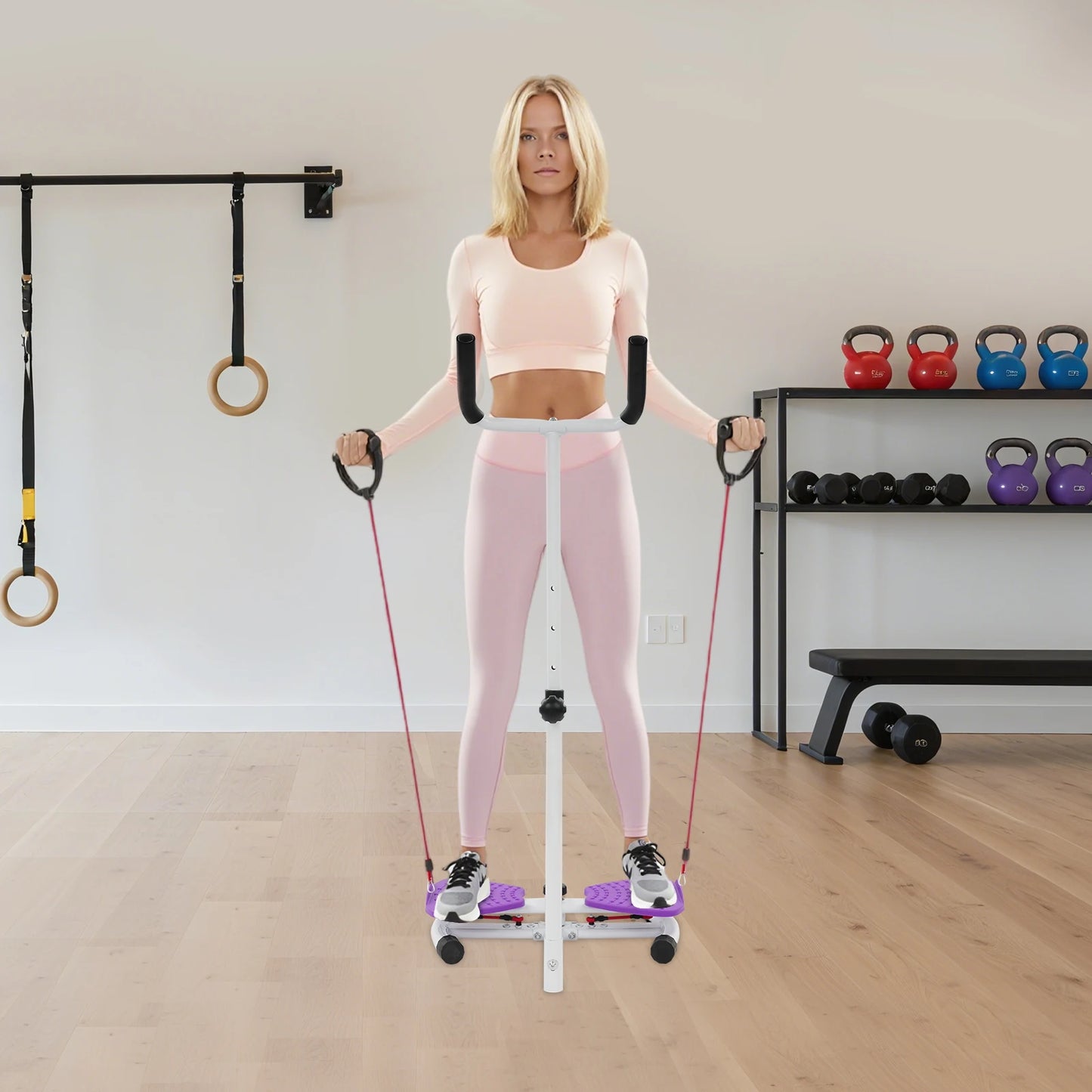 Waist Twisting Fitness Tool Waist Twister Board Ab Twist Board/Home Gym Exercise Twist Board with Handrail