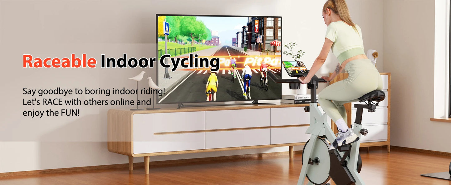 Superun Exercise Bike, 32-Level Magnetic Resistance Stationary Bikes/for Home Low Noise Workout Cycling Bike for Home
