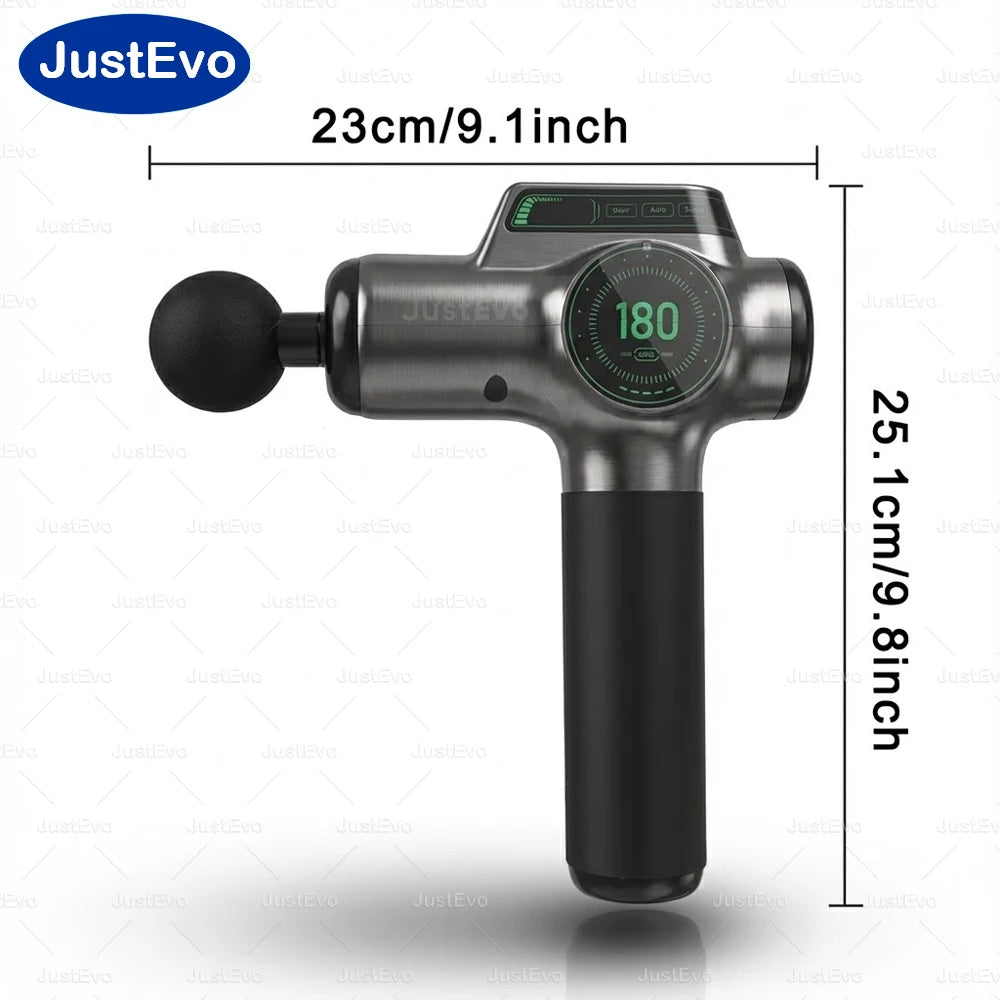 Professional Percussion Relaxation Gun With Smart LCD Display 99 Speeds/Adjustable Body Comfort Appliance Unstoppable Force Massager