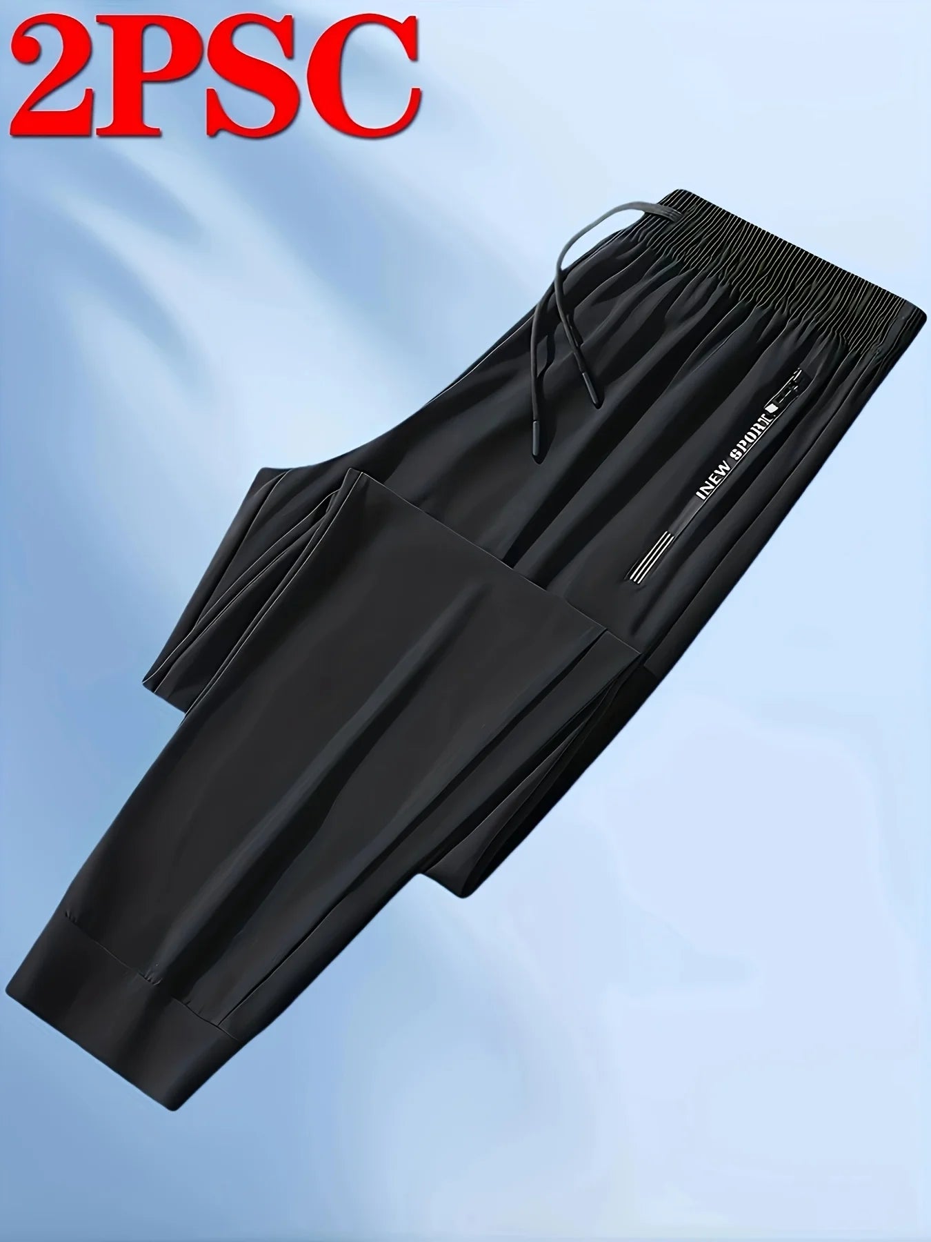 2-Pack Men's Sports Trousers High Stretch Men's Jogging Pants/Quick-Drying Sweatpants Baggy Man Fishing Gym Sportswear Pants