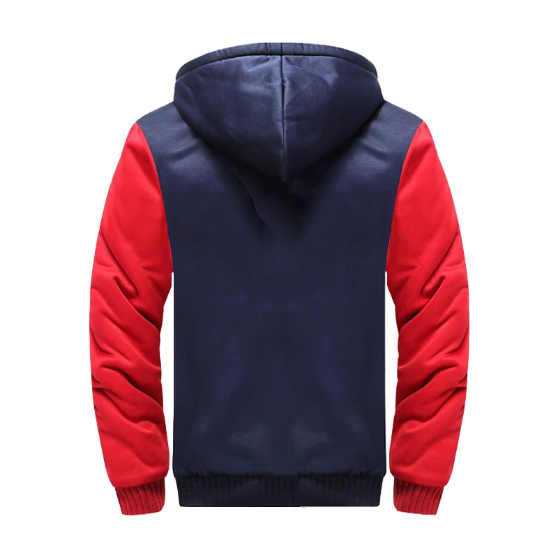 Winter Men's Coats Thicken Warm Jackets for Men Fleece Coat/Men Casual Hoodies Streetwear Long Sleeve Tops Clothing
