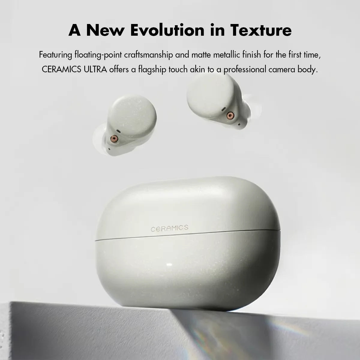 ROSESELSA Ceramics Ultra Wireless Earbuds 50dB Hybrid/ANC HiFi Earphones LHDC LDAC 4Mic AI Noise Reduction 40H Battery