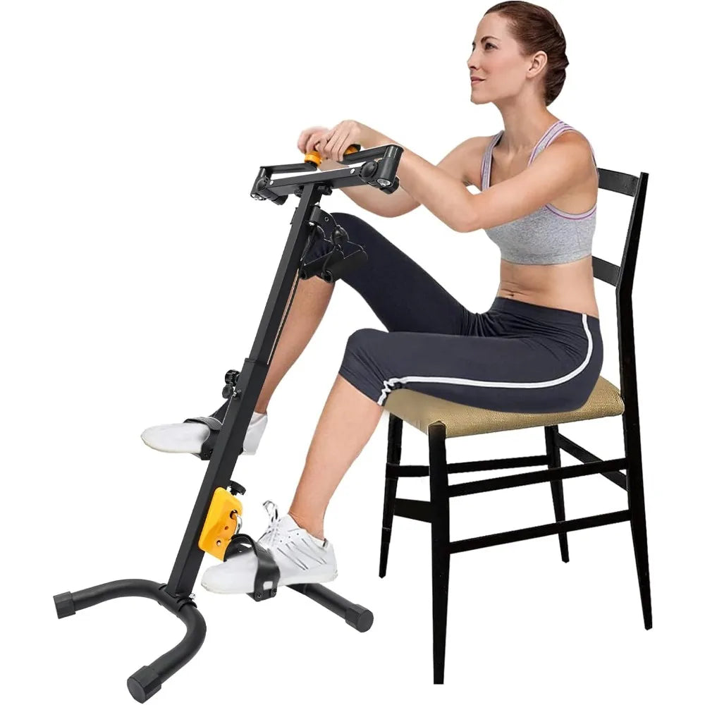 Foldable Pedal Exerciser Bike for Seniors for Total Body Home/Folding Adjustable Rehab Fitness Equipment for Elderly