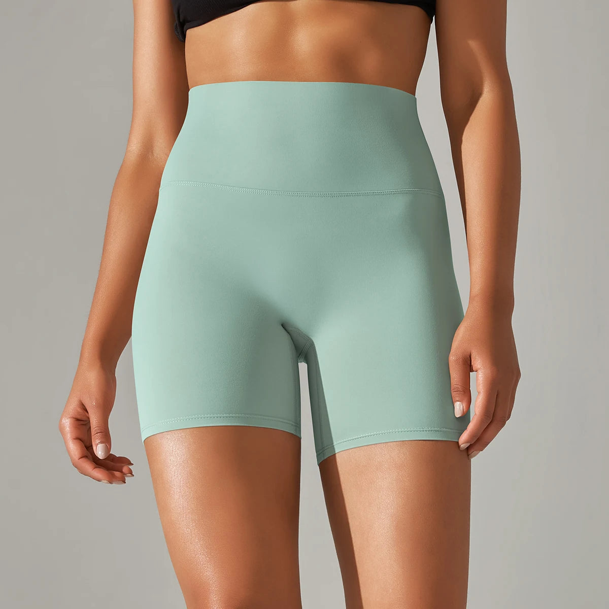 Women High Waist Breathable Yoga Fitness Shorts Stretch Sports Leggings/Running Cycling Summer Daily Workout Gym Athletic Shorts