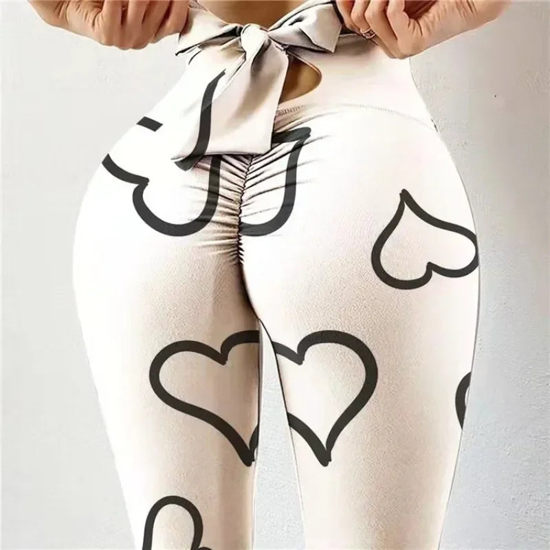 High Waist Sexy Butterfly Printed Leggings Bowknot Yoga Pants/Bandage Tights Women Butt Lift Exercise Fitness Yoga Legging