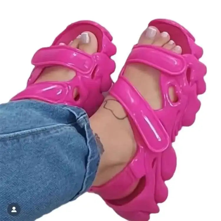 Women's New Summer Beach With Hollow Out Roman/Thick Bottom Casual Shoes Women Platform Sandals