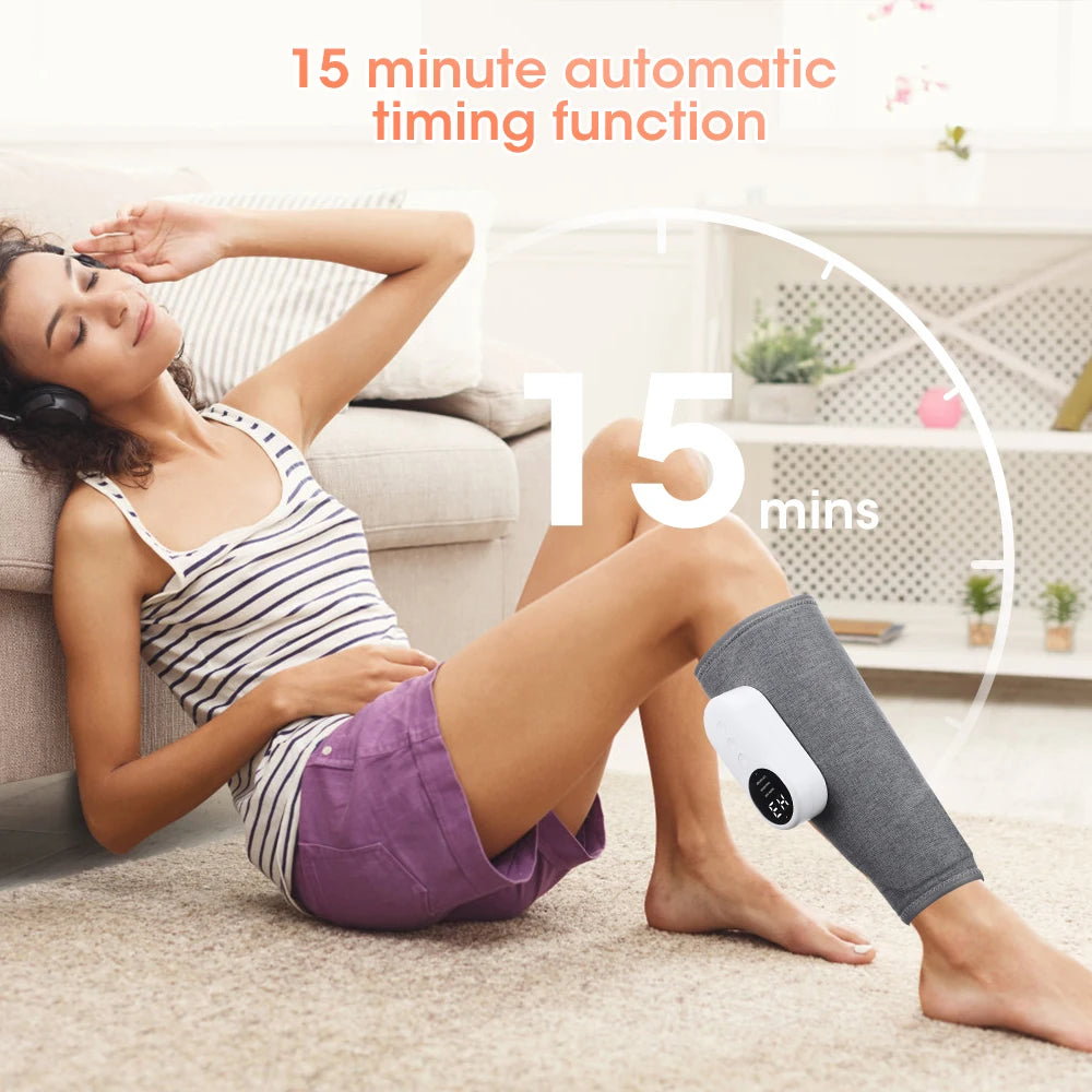 Eletric 360° Air Pressure Calf Massager/3 Mode Pressotherapy Wireless Feet Leg Massage