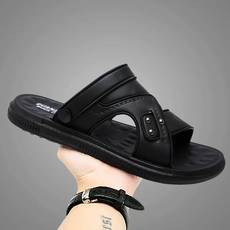 Summer Men Sandals Open Toe Flat Men's Casual Shoes Outdoor/Walking Sandals for Men Beach Shoes hombre Men slippers