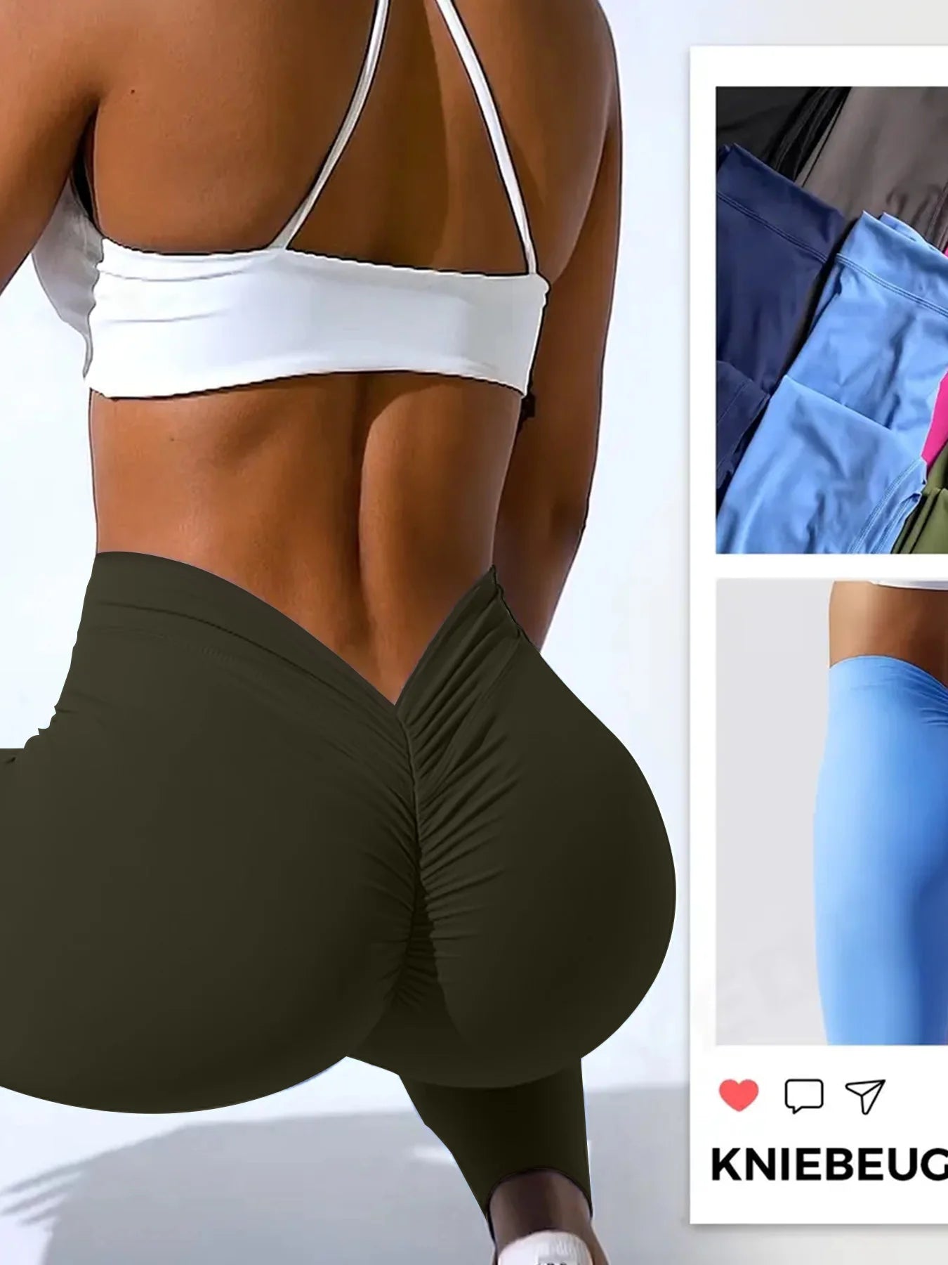 Women's Sports Leggings Cross-Over Yoga Trousers/with High-Waist Stretch V-Shaped Tight-Fitting Leggings