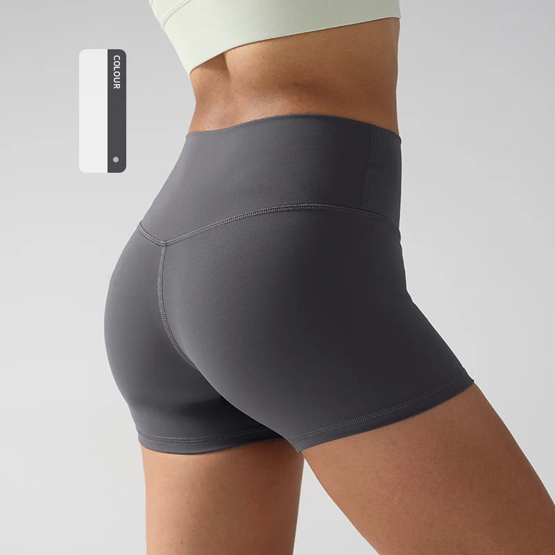 Women's Sports Yoga Shorts with High Waist Hip Lift Fitness/Running Cycling, 3-point Shorts Quick Drying Women's Yoga Short