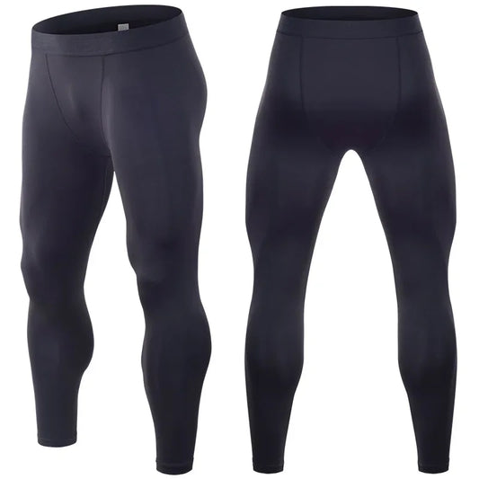 Men's compression sports pants fast drying fitness sports pants/running tight pants training tight pants black