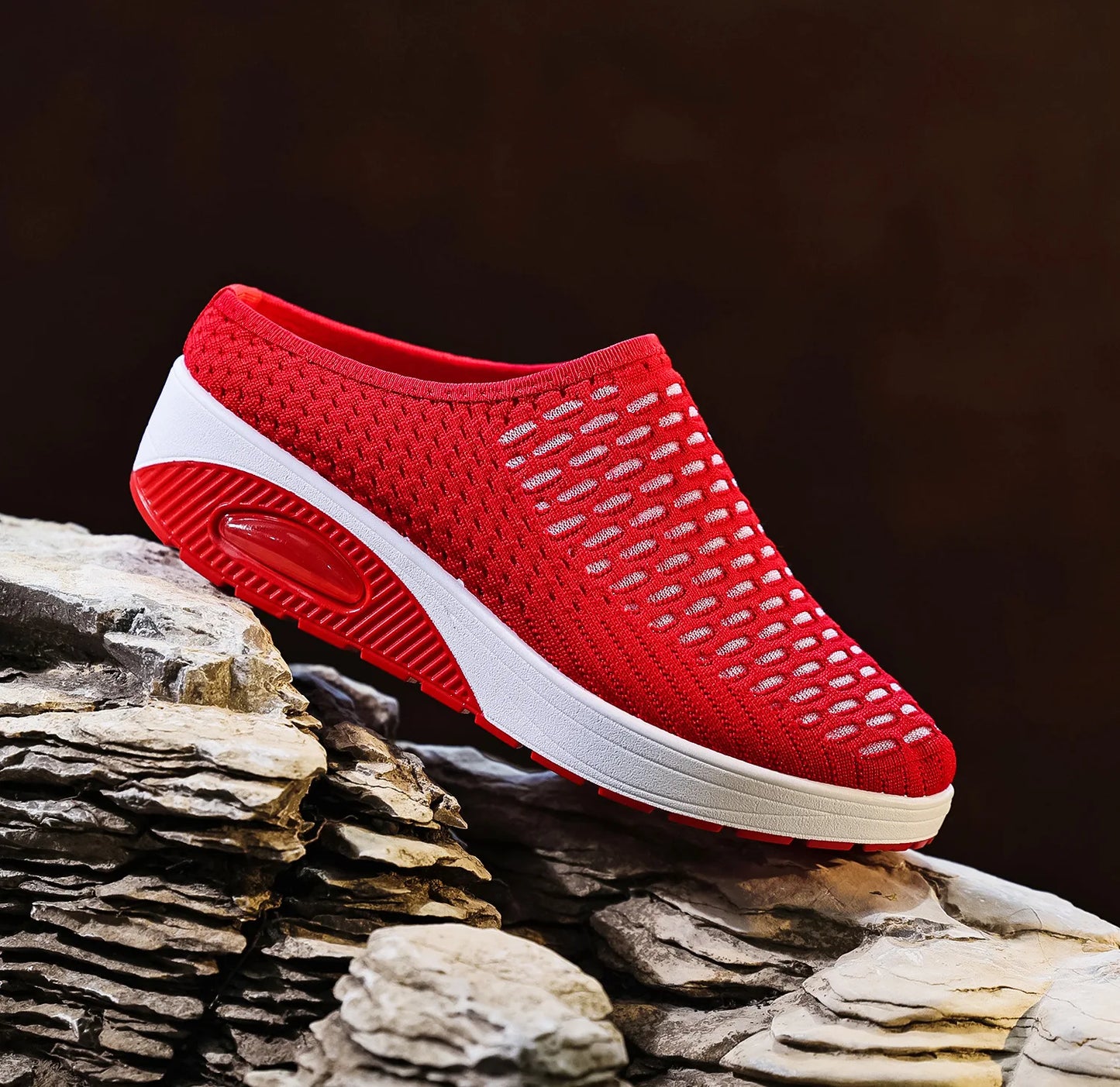 Women's Thick-Soled Sandals Half-Slipper Soft-Soled Non-Slip/Slip-On Beach Sandals Large Size Air Cushion Shoes
