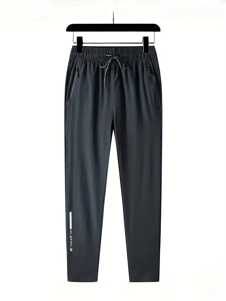 Men's Casual Straight Long Pants Stretch Elastic Waist Jogger/Classic Blue Black Gray Male Brand Trousers Plus Size