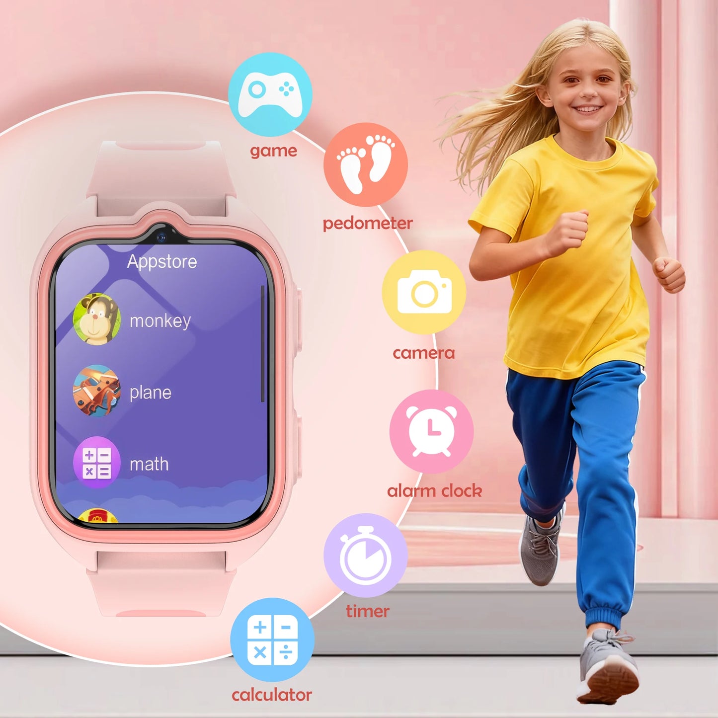 Blackview Z30 Kids Smart Watch Waterproof Video Monitor Tracker/4G Call SOS GPS Location Digital Watches for Children