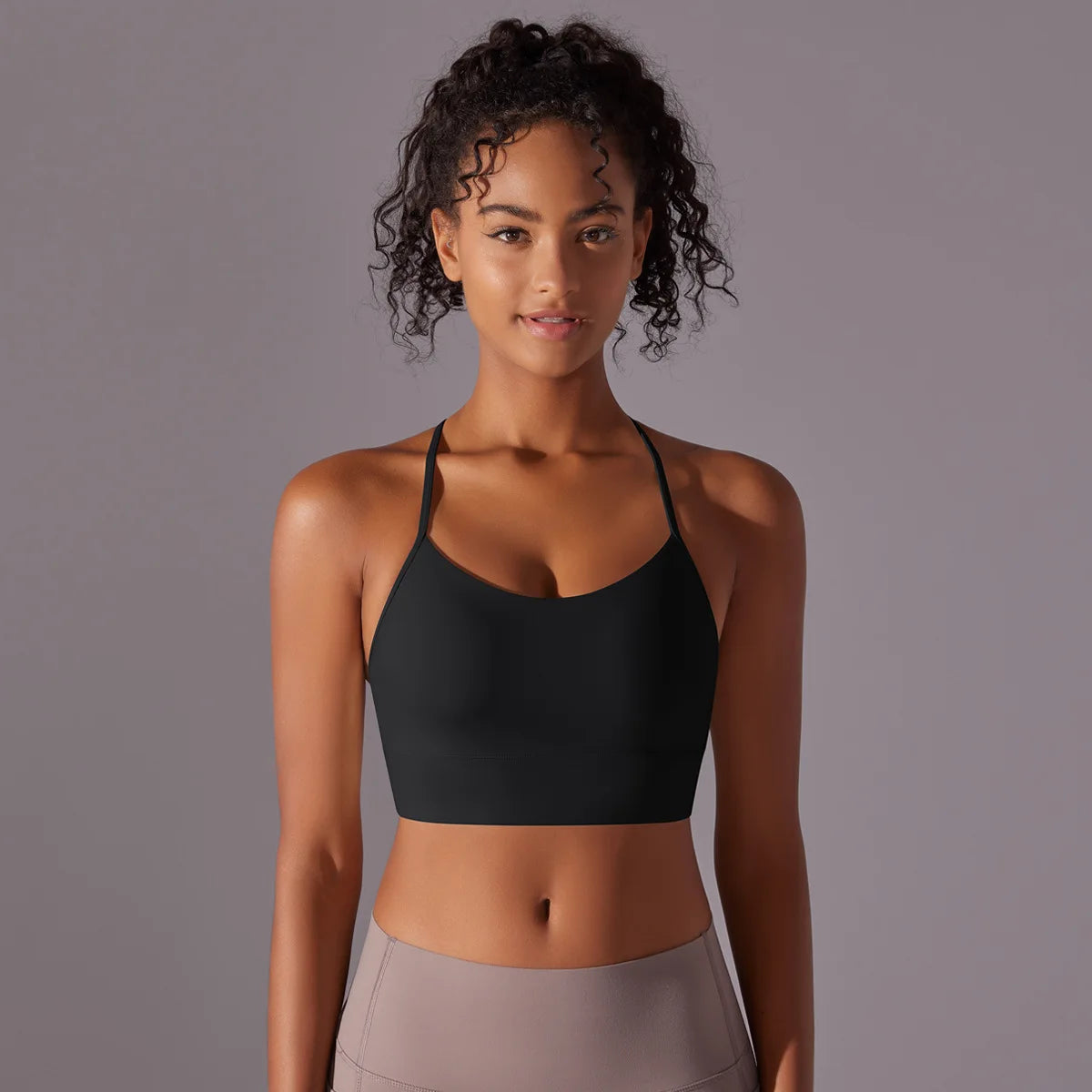 Women Sport Bra Fitness Yoga Top Underwear Soft Y Line Back Running/Gym Crop Top Workout Bra With Chest Pad Push Up Yoga Bra