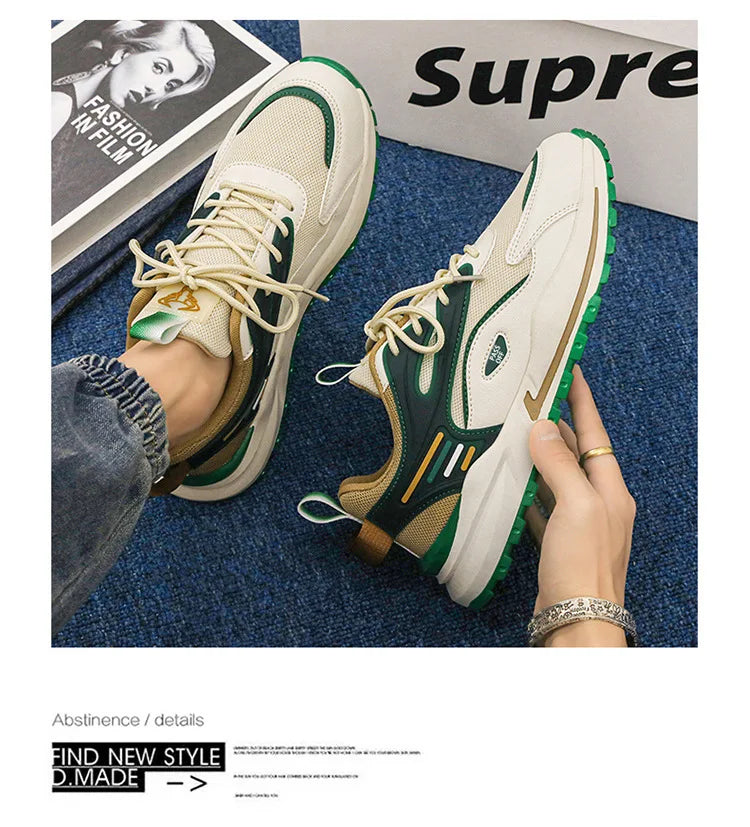 Fashionable Spring Autumn Seasons Casual Sports Men's Shoes/Upper Stitching  Size 39-44 Comfortable Shoes