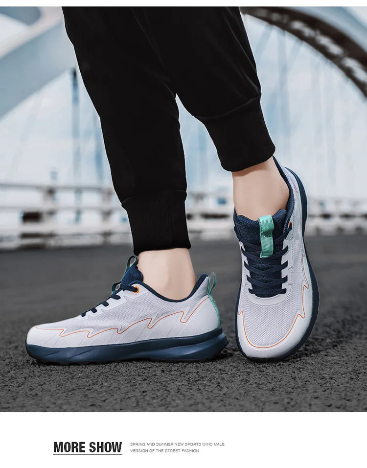 Wide Toe Running Shoes 4E Dynamic Thick Outdoor Fitness Men's Shoes/Foot Cross-Border Shoes Comfortable Breathable