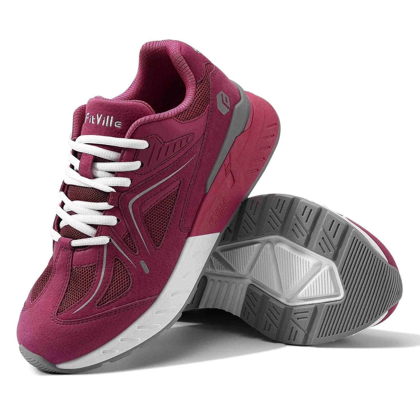 Fittington Women's Road Running Shoes 2E Wide Width Outdoor Sneakers/Women's Training Jogging Shoe Lightweight For Swollen Feet