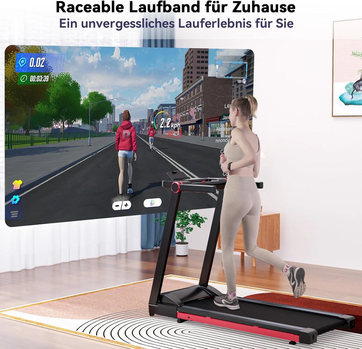3.5HP Foldable Treadmill 350lbs Adjustable 6% Incline Walking pad/for Home/Office LCD APP Data Treadmills 10MPH Exercise Machine