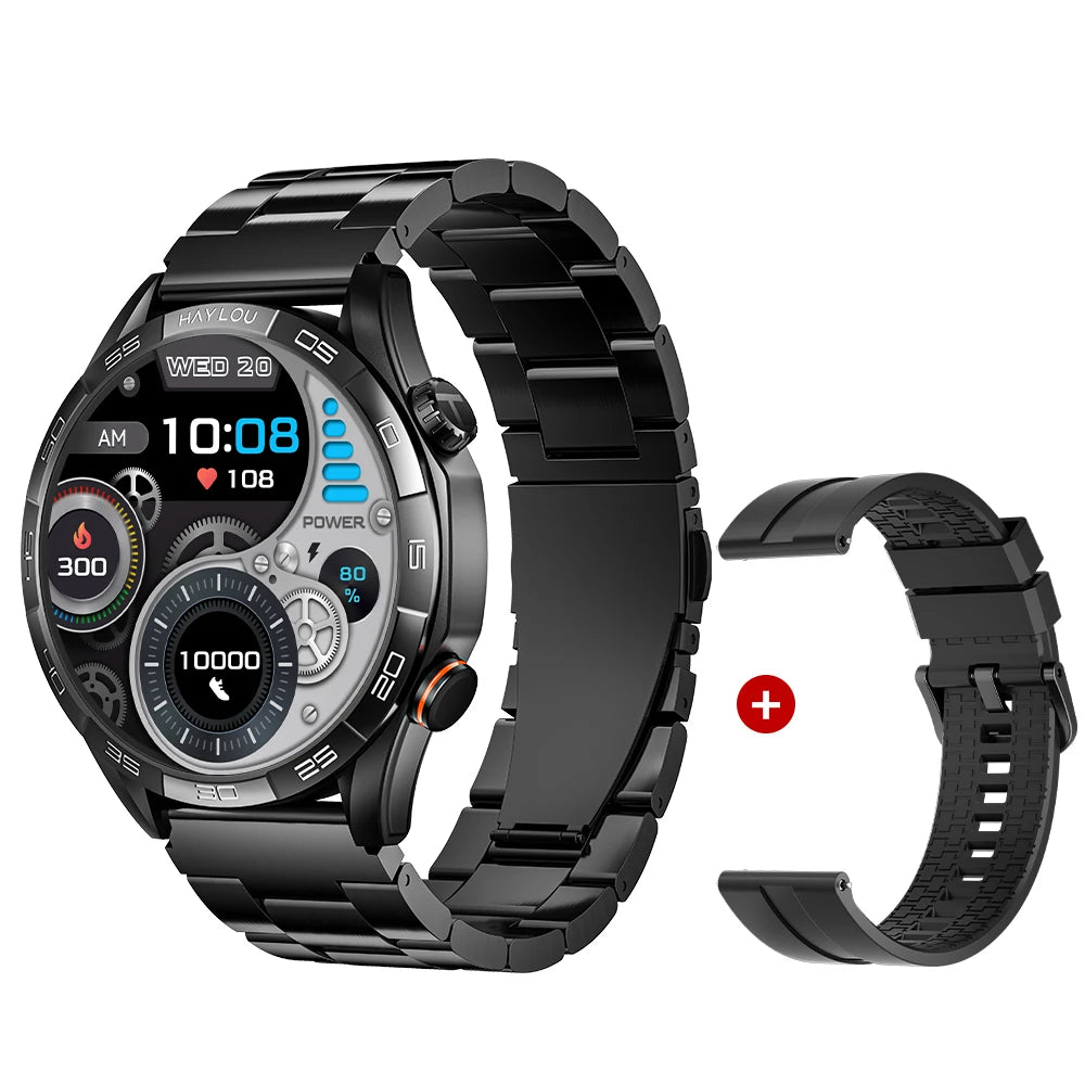 HAYLOU Solar 5 Voice Calling Smartwatch 1.58'' AMOLED Display 60Hz Smart Watch/24H Health Monitoring Sports Smartwatch for Men