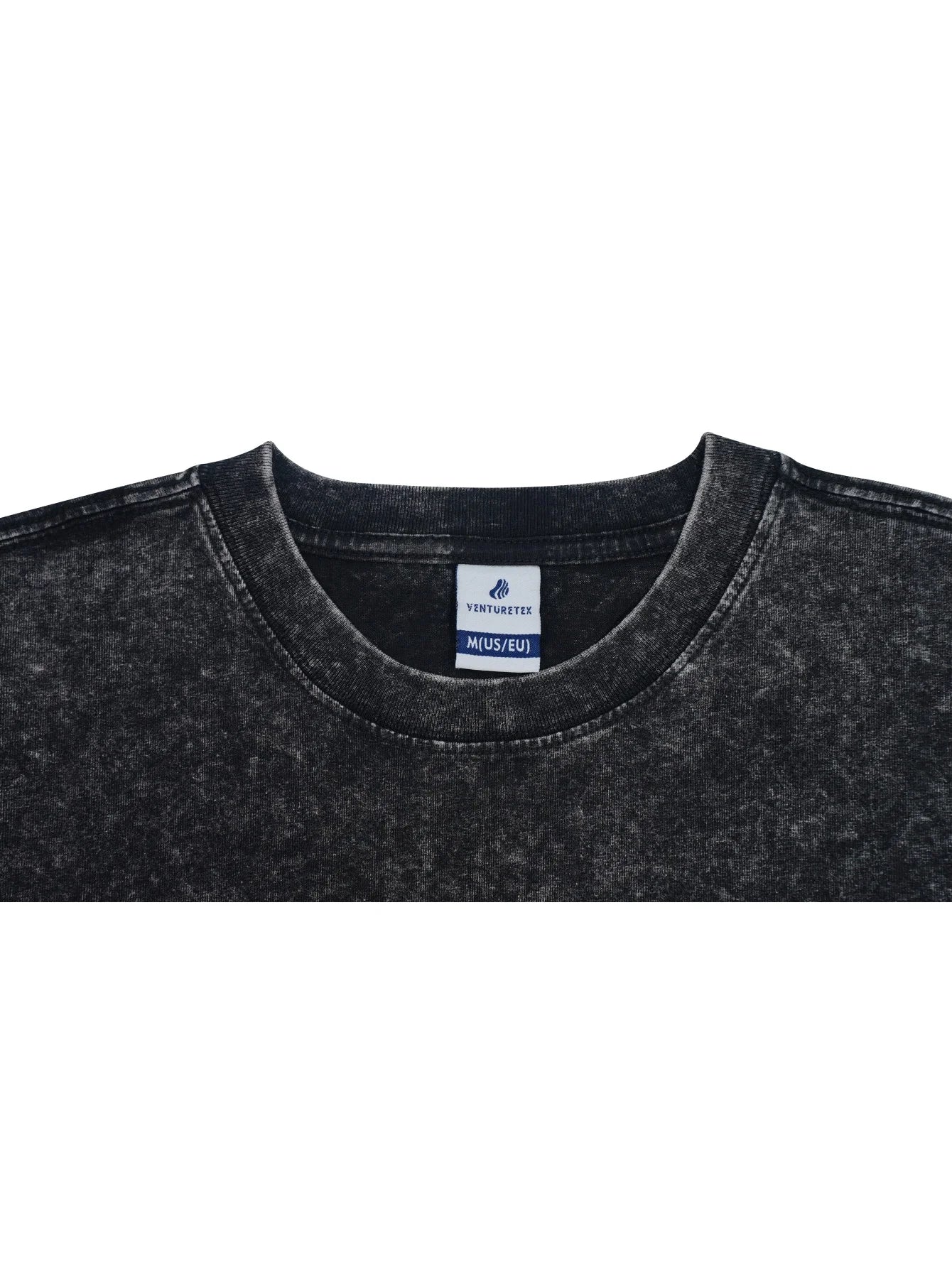 Men's 220g cotton washed T-shirt Retro heavyweight short sleeved/casual shirt solid color round neck short sleeved shirt