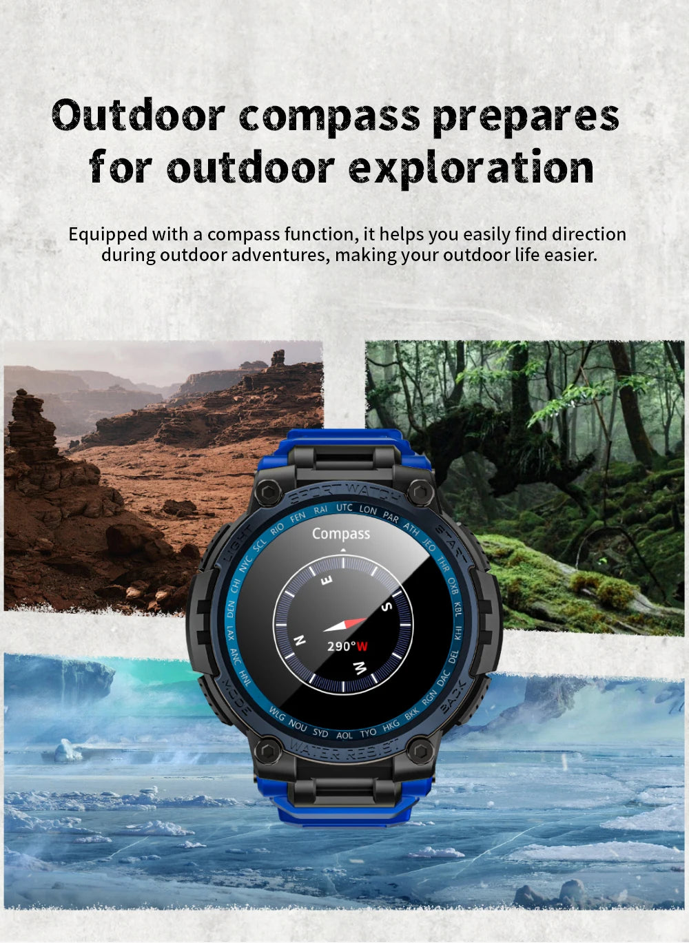 LOKMAT New ATTACK MAX Sport Rugged Smart Watch BT Calls Waterproof/Military Smartwatches Heart Rate Monitor Fitness Tracker