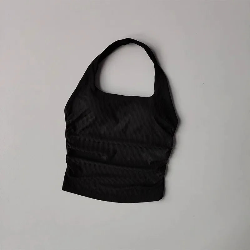 Women's Hanging Neck Sports Vest Sports Bra Integrated Padded Sports Top/Sports Vest Gym Underwear Yoga Bra Top