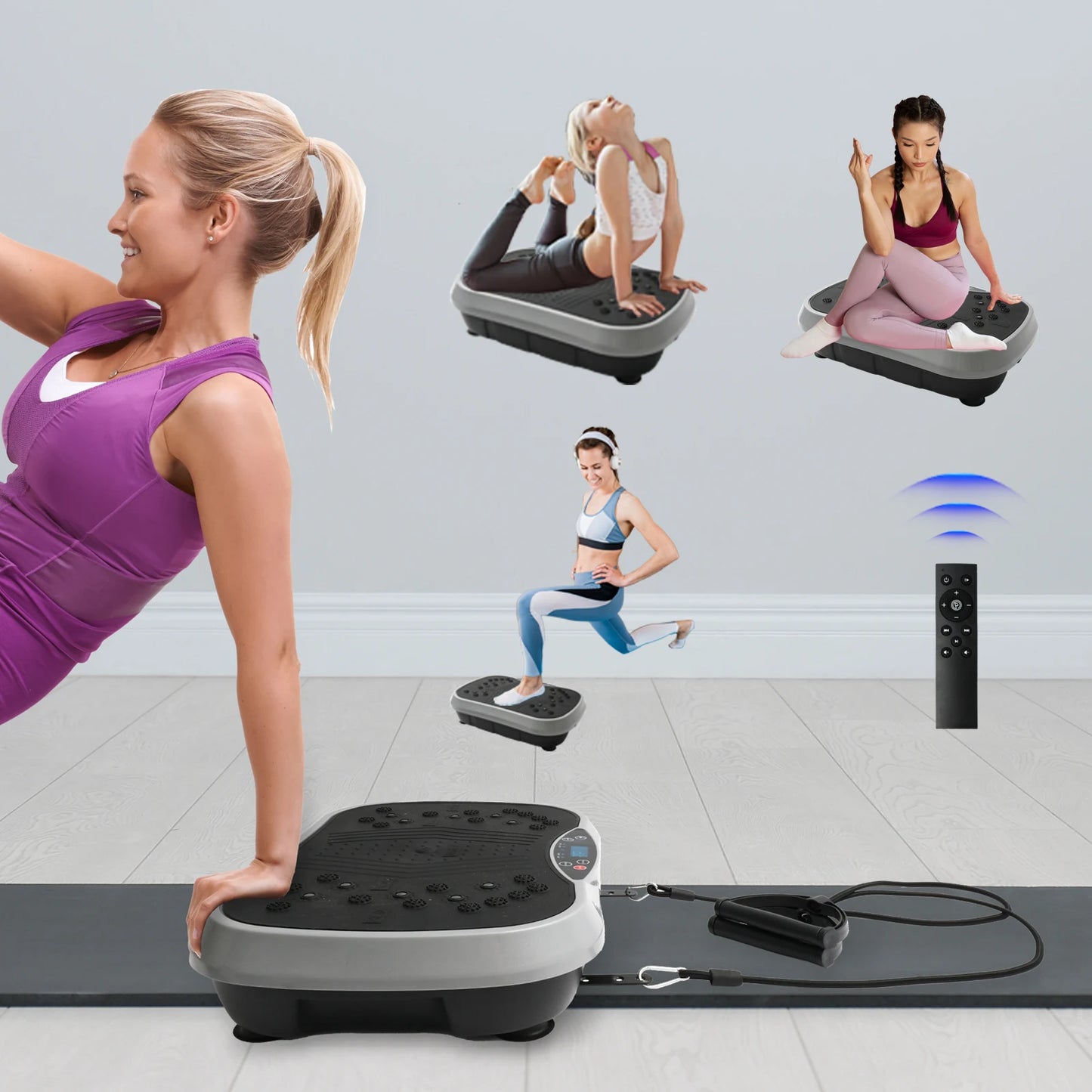 Vibration Plate Exercise Machine Fat-Burning Home Fitness/Slinger Shaping Whole Body Workout Portable Fitness Equipment