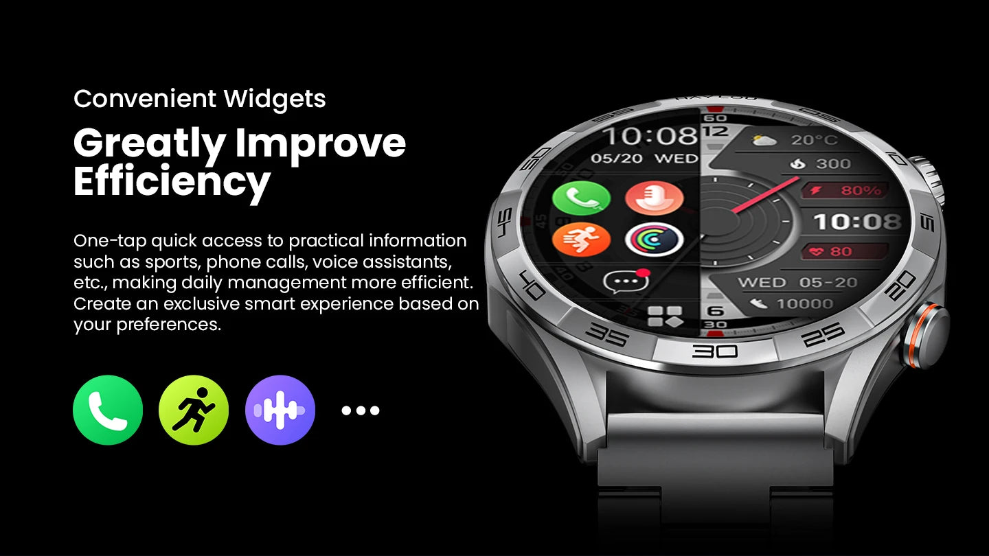 HAYLOU Solar 5 Voice Calling Smartwatch 1.58'' AMOLED Display 60Hz Smart Watch/24H Health Monitoring Sports Smartwatch for Men