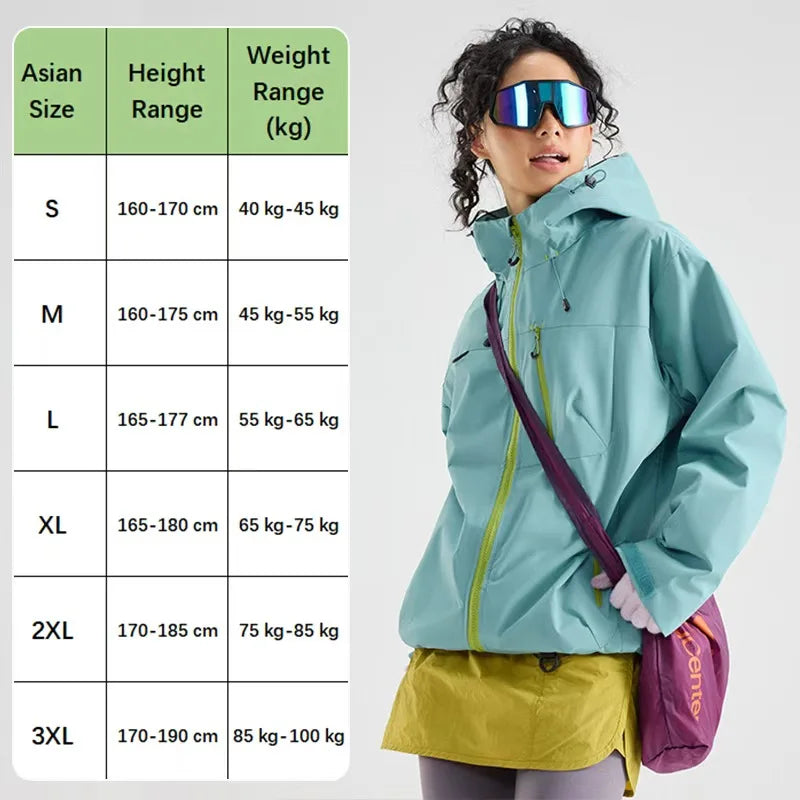 Autumn Sports Jacket Waterproof Windproof Jacket Men Women Outdoor/Sports Hiking Running Mountaineering Hooded Casual Sport Coat