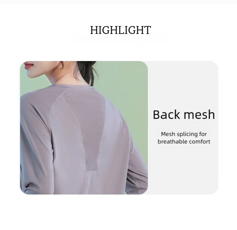 DRUR Long Sleeve Gym Top Women Breathable Quick Dry Workout Tshirt/Loose Fit Running Tee Yoga Clothing Sportswear Activewear New