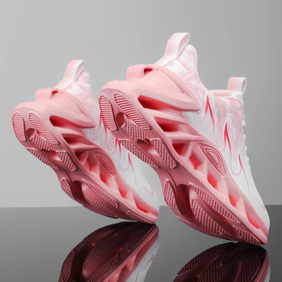 Four-season women's road running shoes, shock-absorbing sports/control casual sports shoes, outdoor anti-slip cross-country shoe