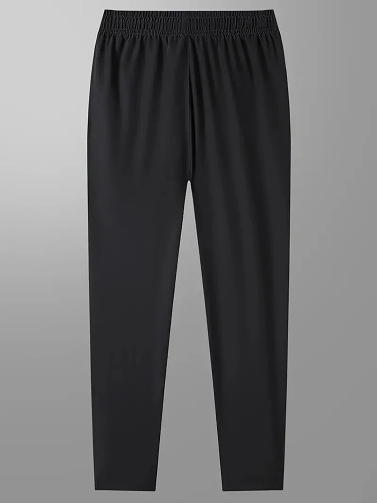 Men's Casual Straight Long Pants Stretch Elastic Waist Jogger/Classic Blue Black Gray Male Brand Trousers Plus Size