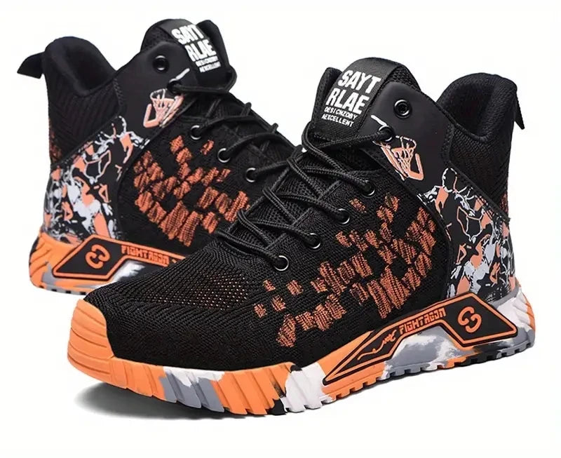 Wear Resistant Durable Steel Toe Work Shoes for Men Impact Resistant/Steel Toe Cap Lightweight Comfortable Industrial Safety Sneakers