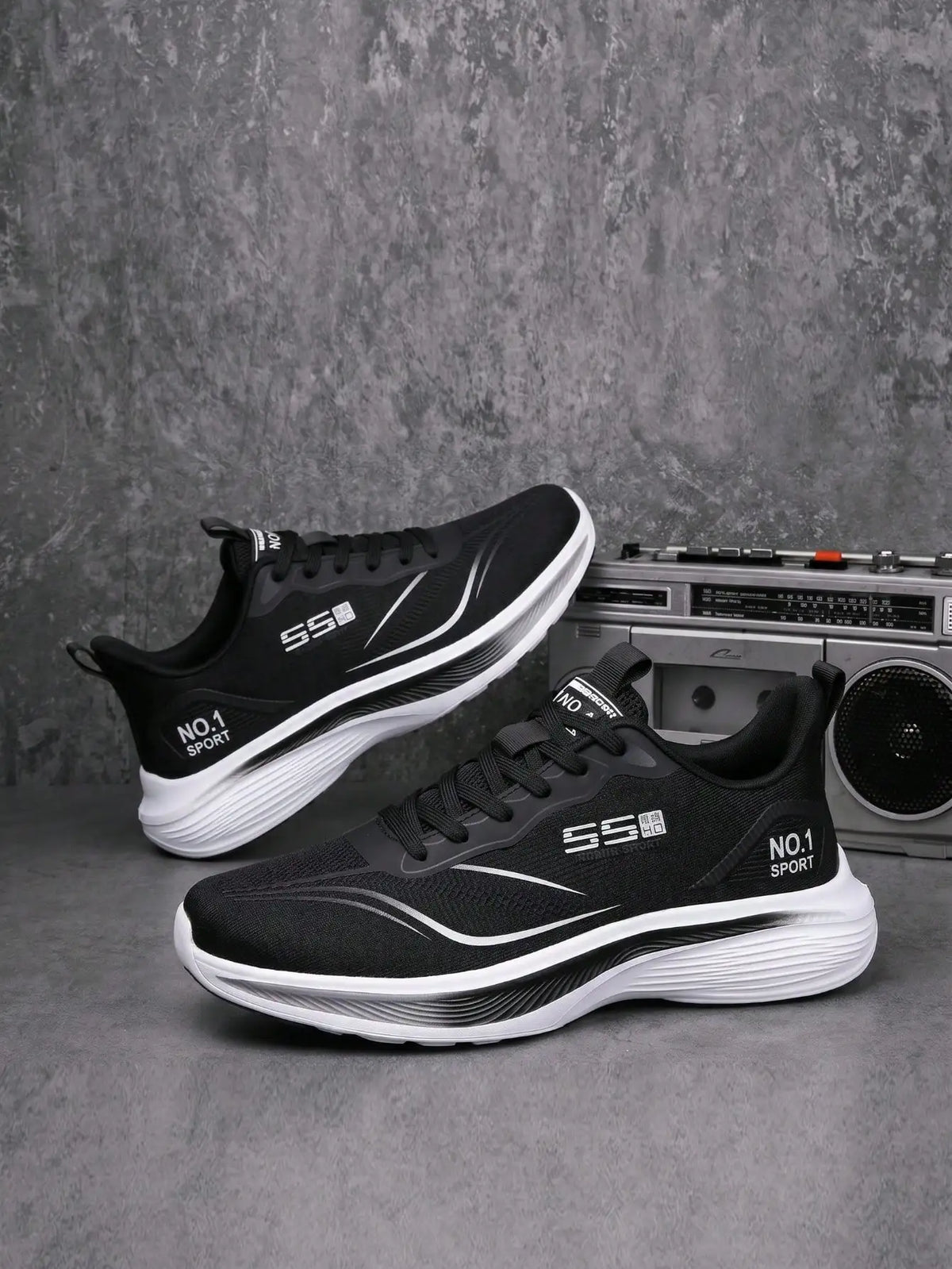 Lightweight Breathable Men's Running Shoes With Shock-Absorbing Sole/Non-Slip Wear-Resistant, Perfect For Daily Workouts