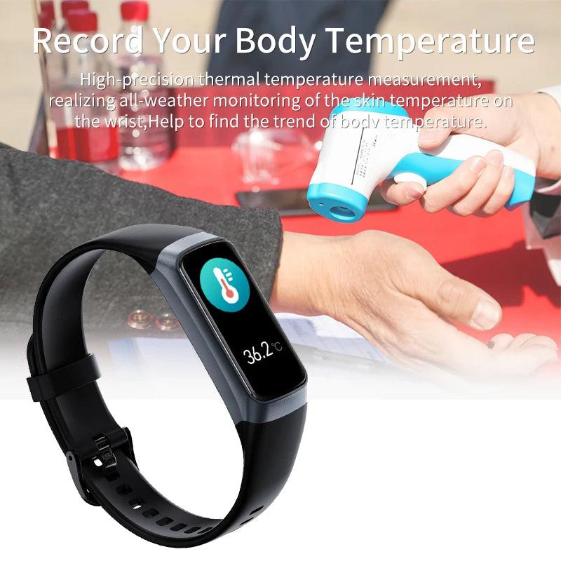 LIGE Amoled Smart Watch Smartwatch Band Women Heart Rate Blood/Waterproof Connected Smart Bracelet Sport Fitness Tracker  Watch