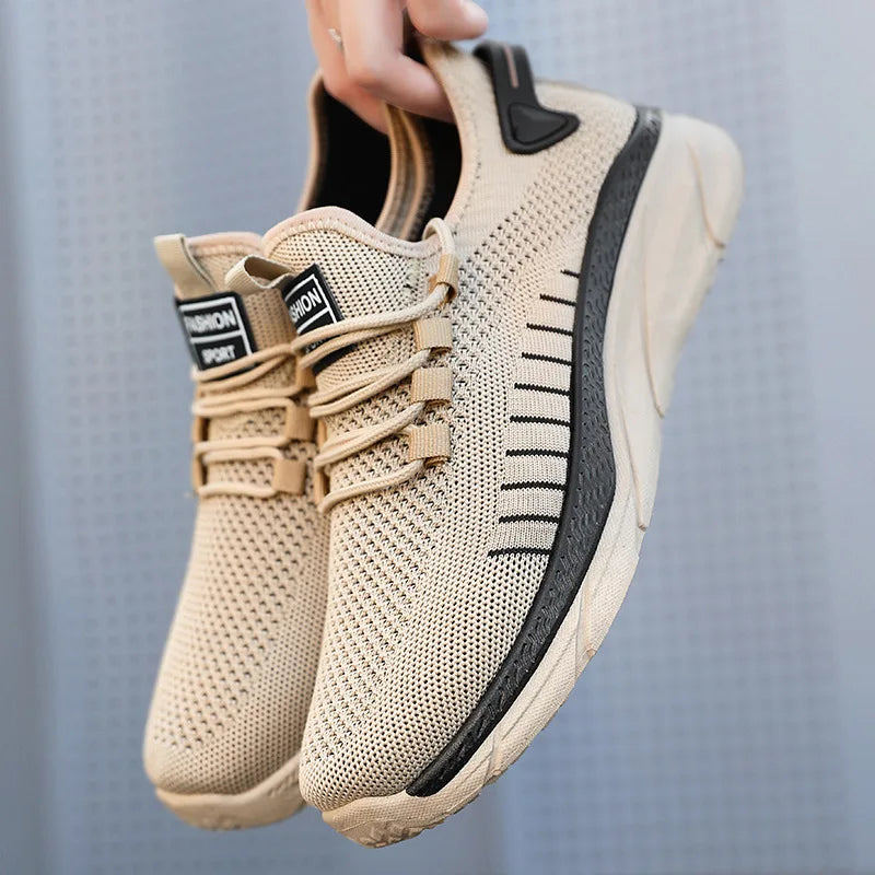 Men's Running Shoes Jogging Breathable Mesh Cushioning/Non-Slip Outdoor Shoes Couple Trainer Race Sneakers