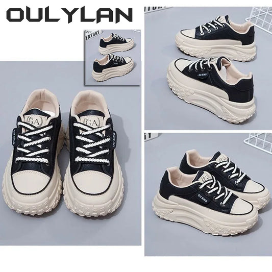 Oulylan New Retro Women Shoes Spring Platform Shoes/Casual Sneakers Versatile Fashion Designer Shoes
