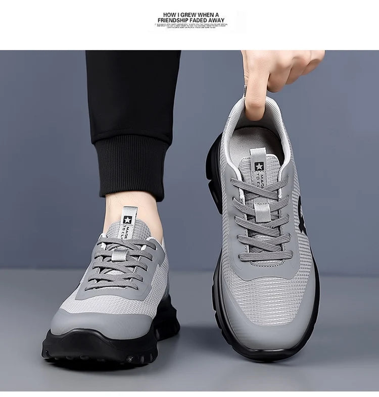 Men Sports Shoes Luxury Casual Sneakers Mesh Running Shoes Summer/Lightweight Platform Fashion Basketball Walking Shoes for Men