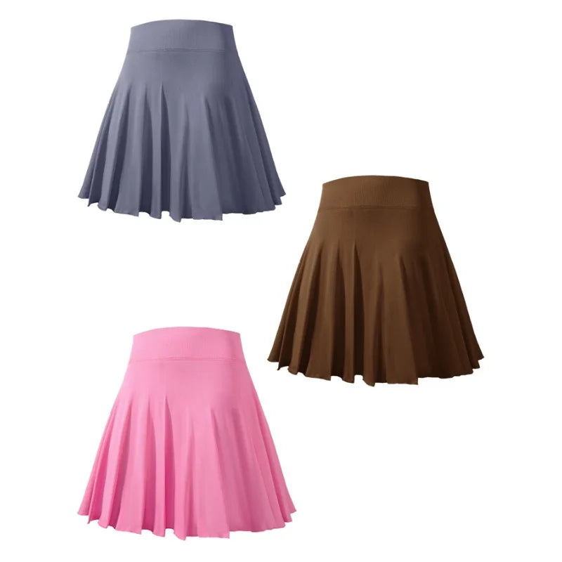 Women's High Waisted Tennis Mini Skirt Tennis Yoga Golf Sports/Safety Pants Pocket Comfortable and Breathable Sports Skirt