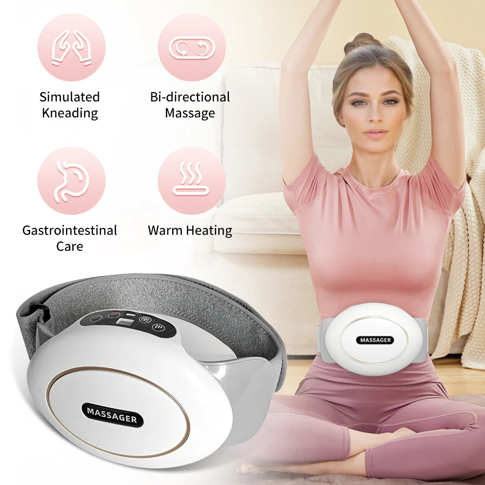 HOMEMASSA Abdominal Massager Electric Stomach Massager/for Flattening Belly Multiple-use for Waist Abdomen Back 3 Modes