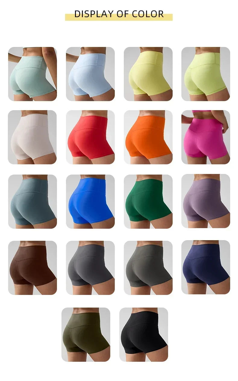Women's Sports Yoga Shorts with High Waist Hip Lift Fitness/Running Cycling, 3-point Shorts Quick Drying Women's Yoga Short