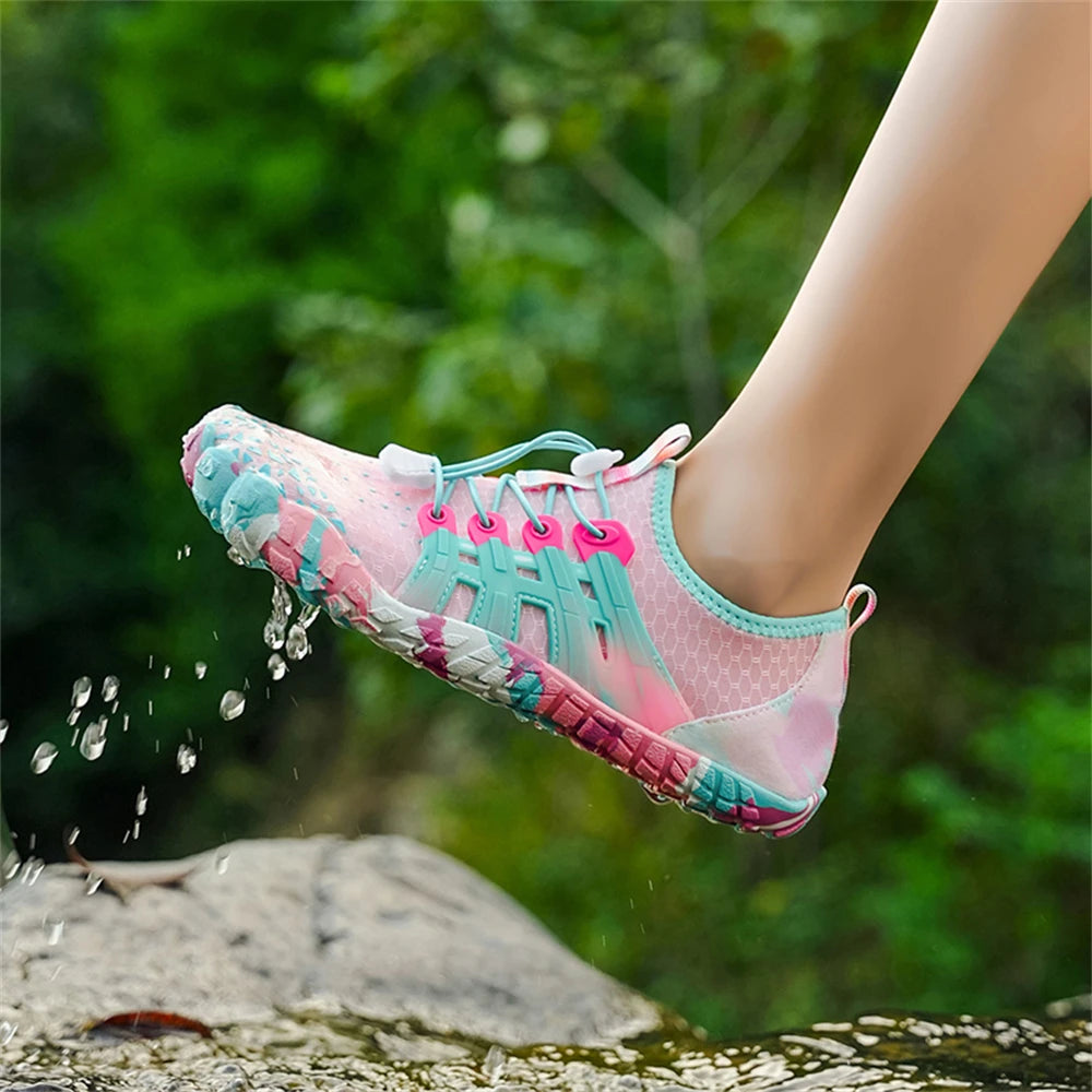 Water Shoes Women Five Fingers Swimming Barefoot Summer Outdoor/Upstream Wading Aqua Sneakers Quick Dry Non-slip Shoe