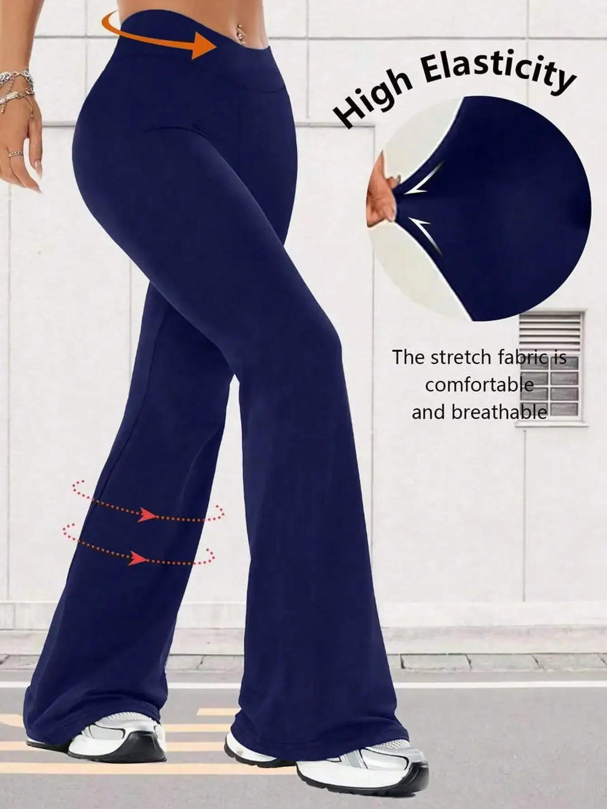 Women's High Waist Flare Yoga Pants Wide Leg Yoga Pants/Loose Casual Sports Leggings For Fitness