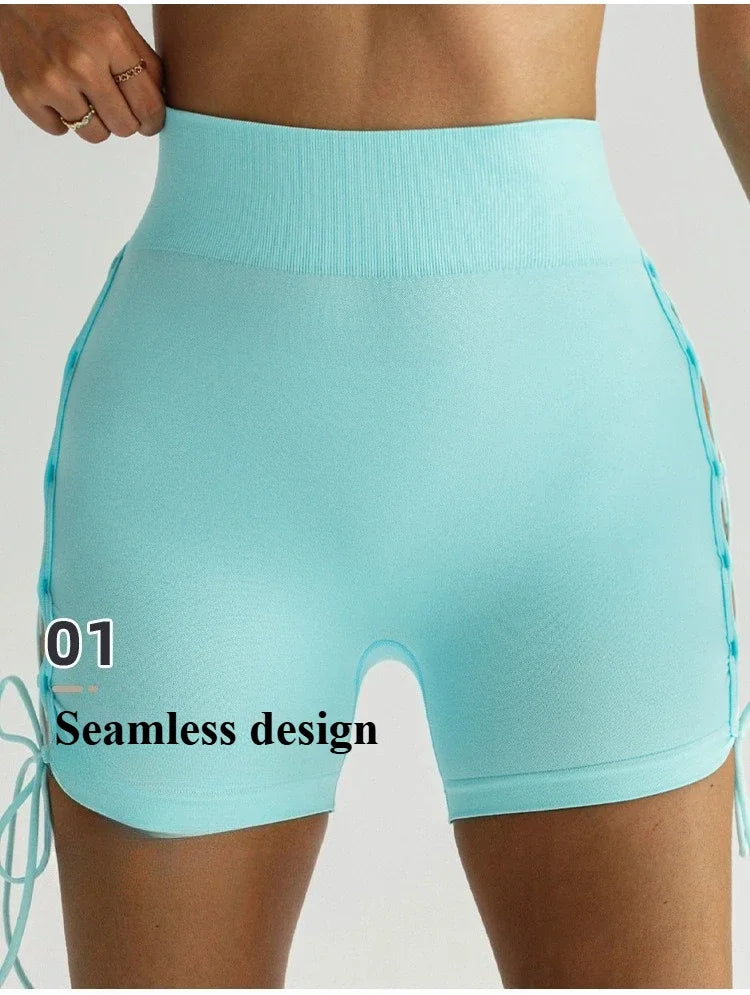 Women Seamless Yoga Shorts Gym Quick-Dry Running/Sports Shorts Sexy Women High Waist Workout Shorts