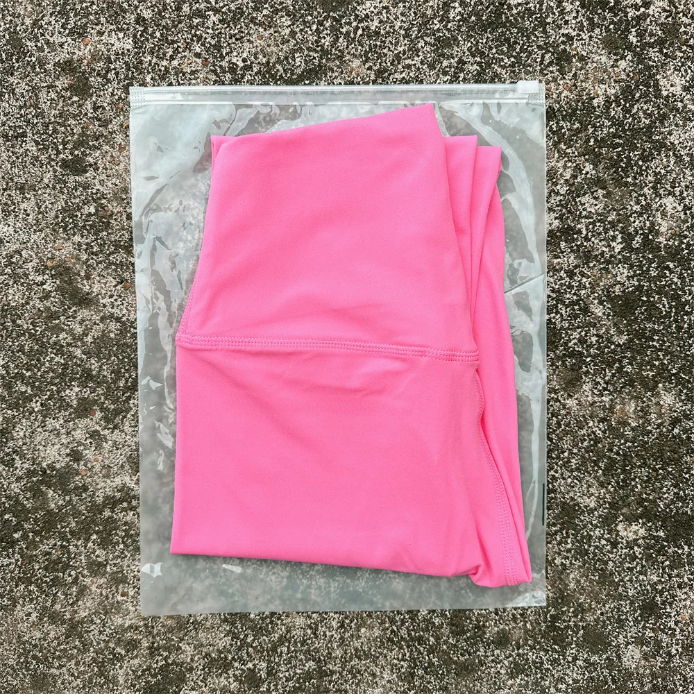 Solid Color Back Waist Pocket High Waist Yoga Legging Women/Sport Cropped Pants Butter Athletic Gym Comprehensive Training Jog