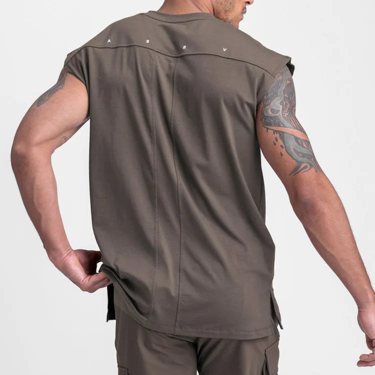 Men's Summer Casual Tank Top Gym Fitness Quick Dry Running/Sleeveless Shirt Sports Vest Undershirt Male Bodybuilding Clothing