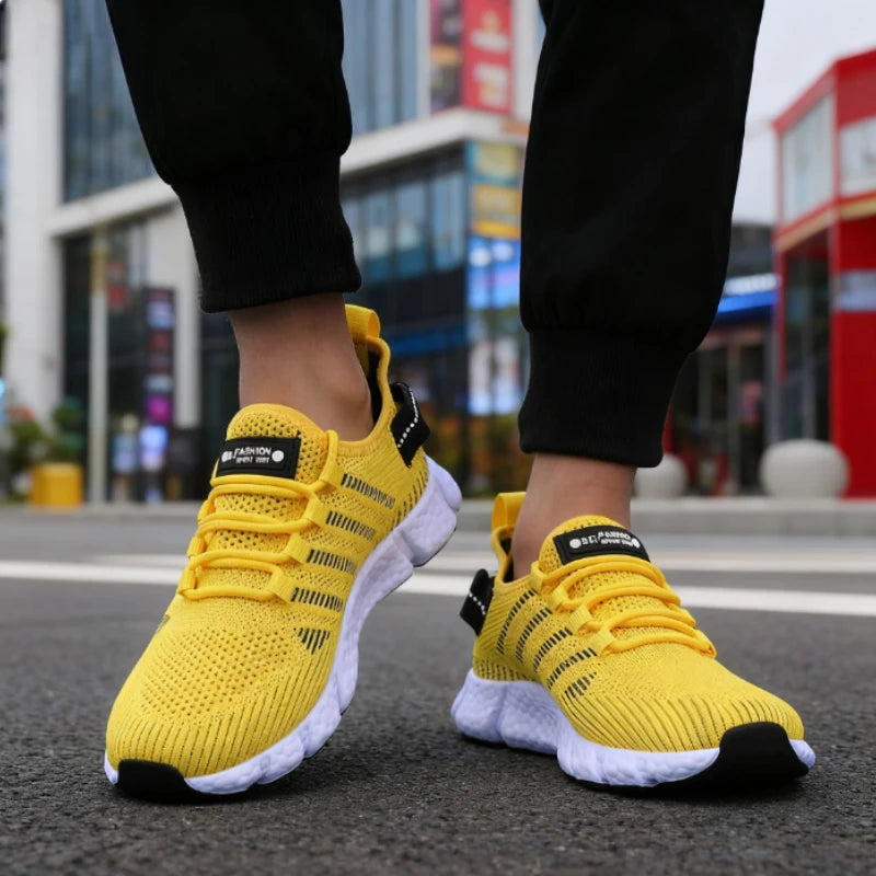 Running Shoes for Men Lightweight Soft Soled Mesh Breathable/Lace Up Casual Shoes Outdoor Exercise Sneakers Men